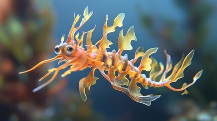 Leafy Seadragon in the Ocean