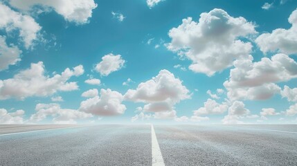 Sticker - Sky backdrop with asphalt road