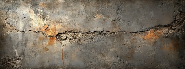 Cracked and Weathered Concrete Wall