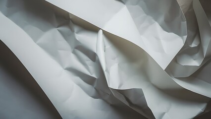 Blank white crumpled paper texture