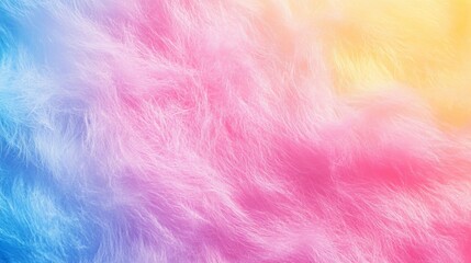 Wall Mural - Soft fuzzy gradient background in pastel pink, blue, and yellow tones with blurred effect, perfect for vibrant and dreamy digital designs, modern web layouts, and creative visual projects.