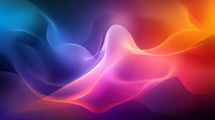 Wall Mural - Abstract background with smooth, flowing shapes in soft tones, ideal for modern minimalist designs, digital presentations, web banners, and creative projects, perfect for adding a sleek and contempora