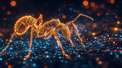 Poster - Digital Ant - Wireframe Illustration