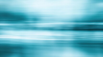 defocused motion blur in shades of teal and light blue, creating a calming and serene horizontal abs