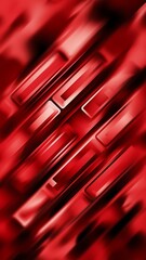 Poster - Blurred red diagonal lines background