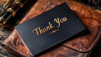 Elegant Business Thank You Card Mockup