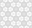 © zzm - Black and white seamless vector illustrations. Coloring page, colouring book for adults and children. Line pattern design. Decorative abstract geometric linear background. Easy to edit color and line