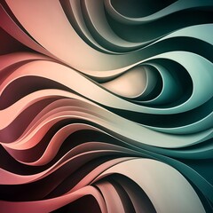 Sticker - Abstract background with smooth lines and waves.