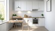 © Design@22 - Small kitchen with foldable dining table and work desk, smart use of space