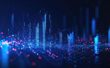 Wall Mural - digital cityscape