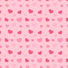 Wall Mural - Seamless pattern with hearts.Heart repeat pattern in pink.Vector graphic illustration background wallpaper.
