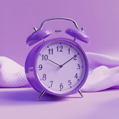 purple alarm clock, AI generated