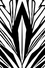 Wall Mural - Abstract black and white pattern. For use in graphics. Minimalist illustration for printing on wall decorations