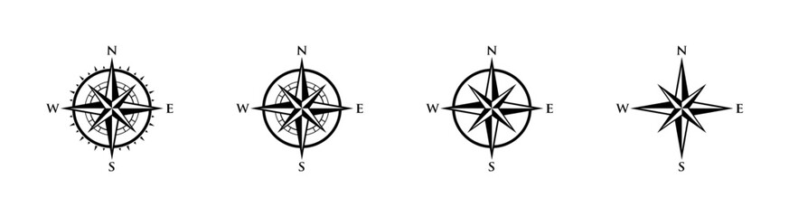 compass icon. vintage navigation symbol