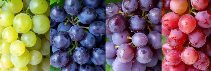 A collection of colorful grape fruit