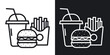 © spice - Fast food icon in black and white stroke
