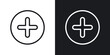 © spice - Plus icon in black and white stroke