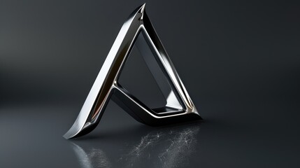 Wall Mural - A silver triangle with a diamond shape in the middle