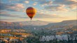 © Danang - Colorful hot air balloon flying over Cappadocia, Turkey.
