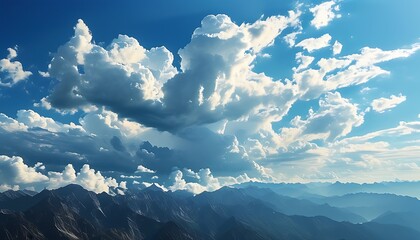 Wall Mural - blue sky and clouds