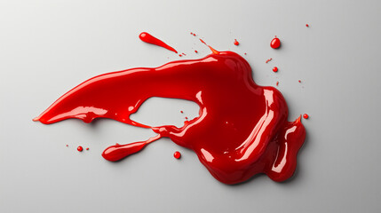 Poster - Red ketchup splashes and drops