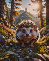 Wall Mural - Cartoon Hedgehog 