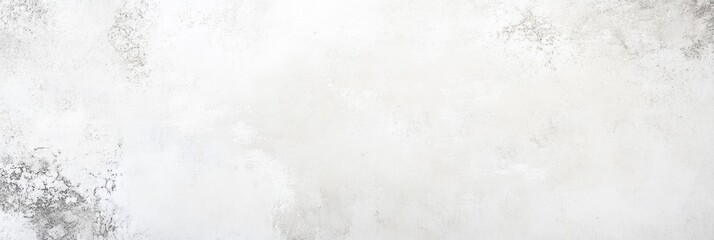 White old concrete wall light grunge texture wide banner format background with copy space for text. Grunge light gray Soft white texture