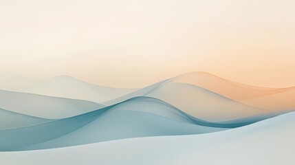 Poster - Detailed shot of a minimalist abstract background with soft, muted colors and gentle gradients, evoking a sense of calm and simplicity
