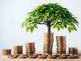 tree growing from coins