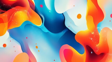 Aufkleber - Detailed view of a digital graphic with overlapping shapes and vibrant colors, creating a sense of depth and movement for creative design projects.