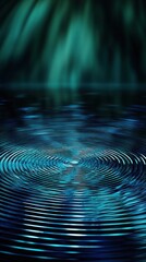 Abstract Blue Ripples on Water Surface.