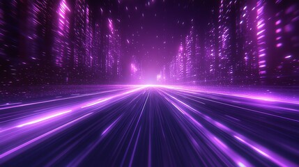 Fototapete - Abstract Purple Light Streaks.