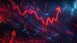 © Tin - Dynamic financial graph with rising red arrows and digital data elements, symbolizing growth and market success.
