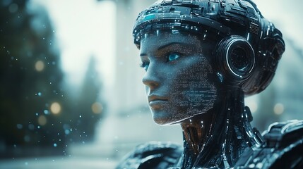 Leinwandbilder - AI rules and law concept enforce to control AI artificial intelligence social responsibility and ensure fairness and transparency in usage of NLP generative AI to comply with internati : Generative AI