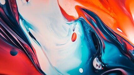 Leinwandbilder - High-resolution close-up of an abstract background with bold, contrasting colors and dynamic shapes, creating a striking and visually engaging composition.