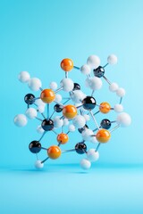 Wall Mural - Chemical structure of malic acid with a futuristic sci-fi twist