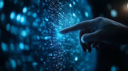 Leinwandbilder - Digital technology internet network connection big data digital marketing IoT internet of things Business man using modern computer surfing internet futuristic innovative technology ba : Generative AI