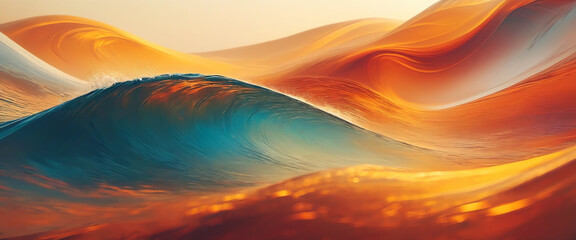 Wall Mural - Abstract Background with warm tones Waves