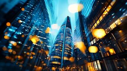 Leinwandbilder - Abstract technology background in London for global business concept : Generative AI