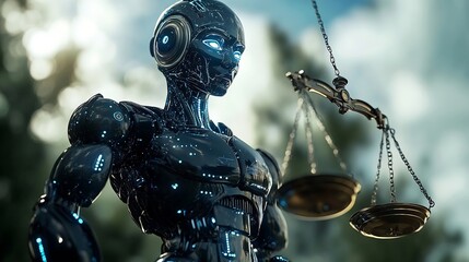 Leinwandbilder - AI rules and law concept enforce to control AI artificial intelligence social responsibility and ensure fairness and transparency in usage of NLP generative AI to comply with internati : Generative AI