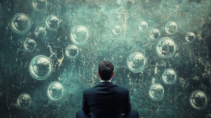 too many thinking ideas, overwhelmed issues or busy problem to be solved, contemplation solutions fo