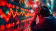 © AdamDiezel - trader holding his head against the background of red graphs of the stock exchange collapse