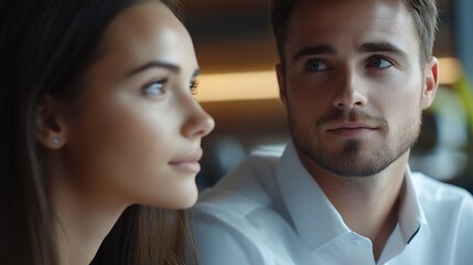 Wall Mural - young business partners having meeting in office : generative ai