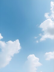 Poster - blue sky with clouds