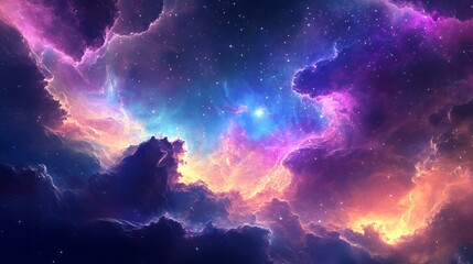 Wall Mural - Colorful space galaxy cloud nebula. Stary night cosmos. Universe science astronomy. Supernova background wallpaper