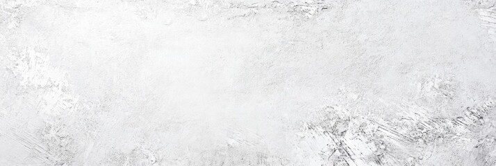 White old concrete wall light grunge texture wide banner format background with copy space for text. Grunge light gray Soft white texture