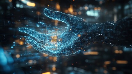 Digital technology software development AI Artificial Intelligence concept Computer programmer or software engineer programming with computer code and cloud computing technology backgr : Generative AI