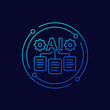© nexusby - AI for DMS icon, data management linear design