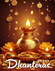 Canvas Print - Happy Dhanteras Poster Design