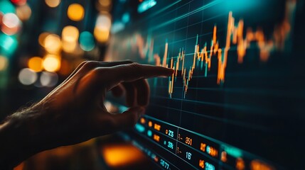 Aufkleber - rate exchange trader graph chart economic growth business in the stock market index fund concept of trade forex digital technology online Buy and sell stocks strategy analysis investor : Generative AI